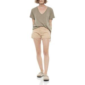 Free People X Sandrine Rose Women's Sz 27 Beige Cut Off Shorts NWT
